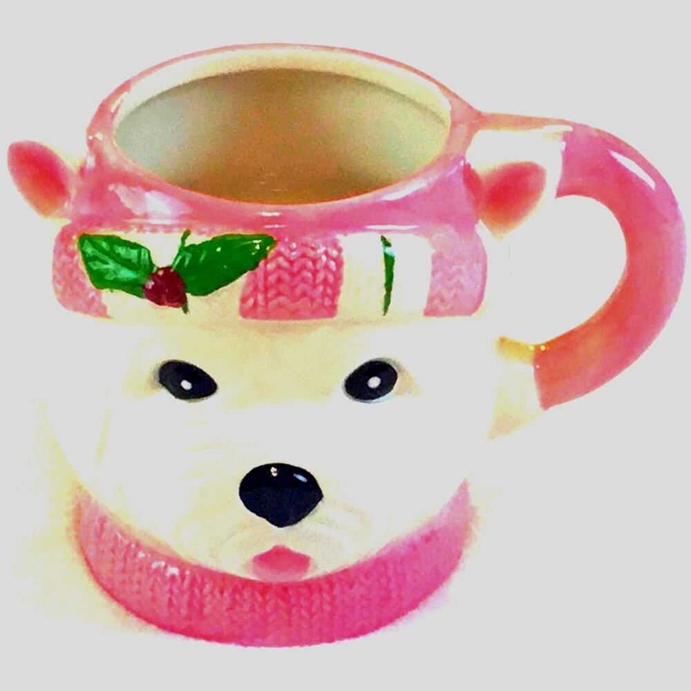 Sleigh Bell Bistro Dog Puppy Holly Holiday Mug